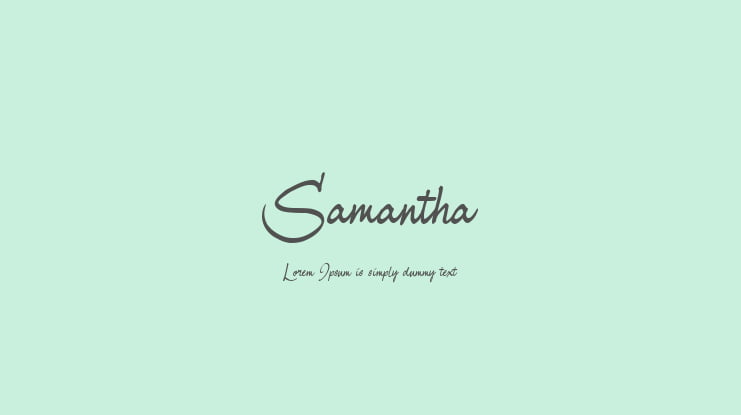 Samantha Font Family