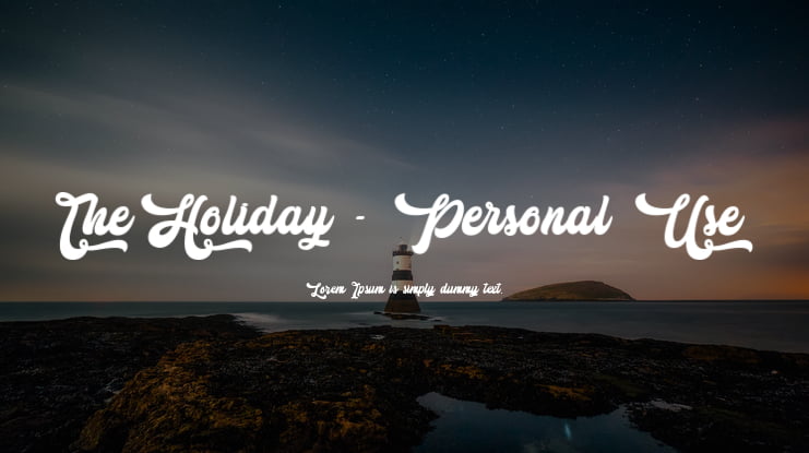 The Holiday - Personal Use Font