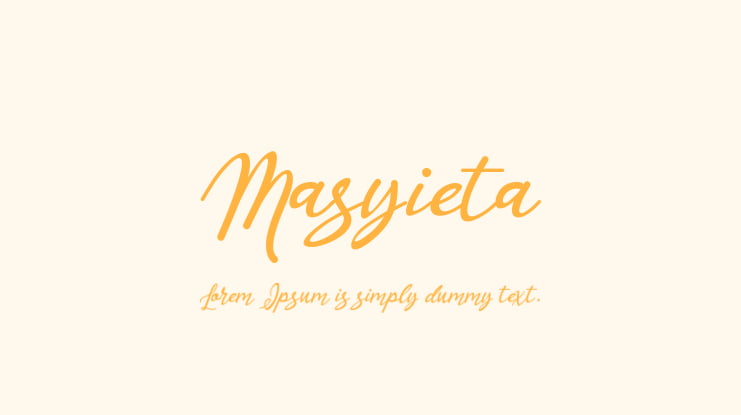 Masyieta Font Family