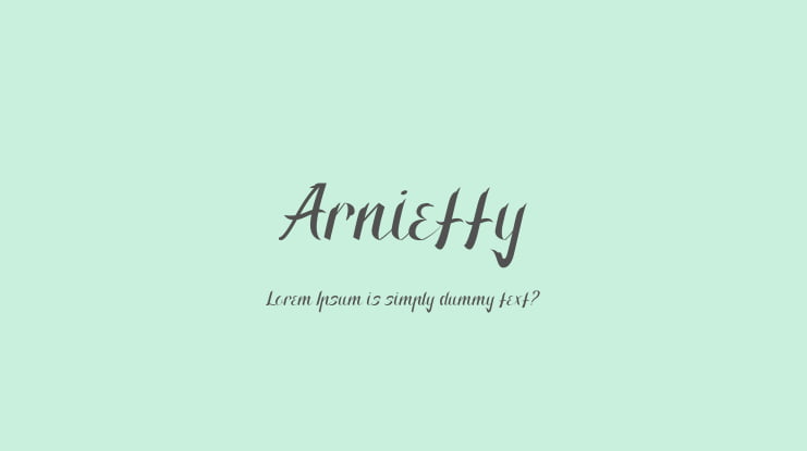 Arnietty Font Family