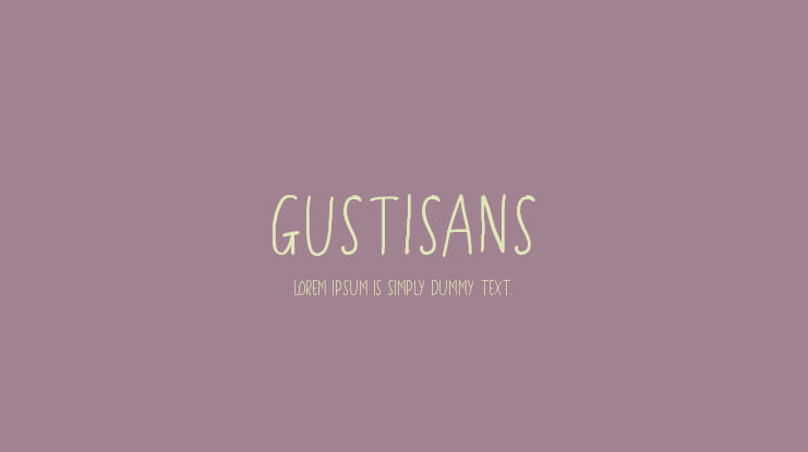 Gustisans Font Family