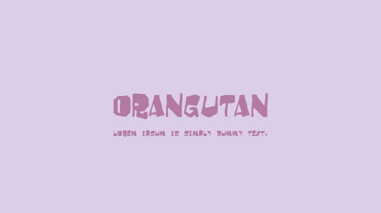 Orangutan Font