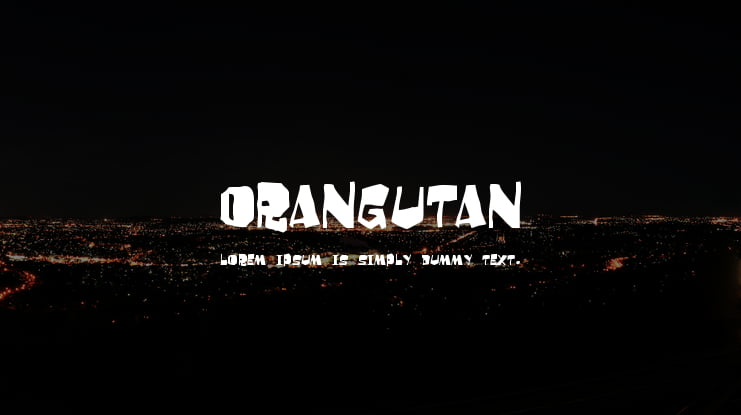 Orangutan Font