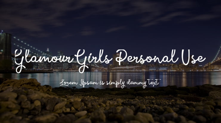 Glamour Girls Personal Use Font