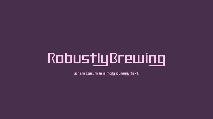 RobustlyBrewing Font