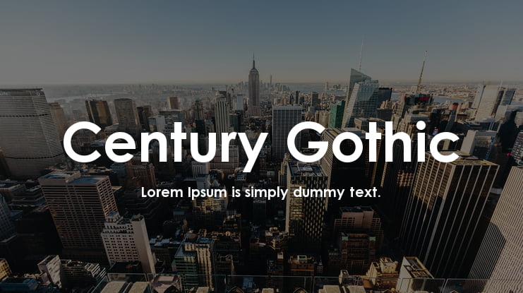 Century Gothic Bold Font Free Download Mac