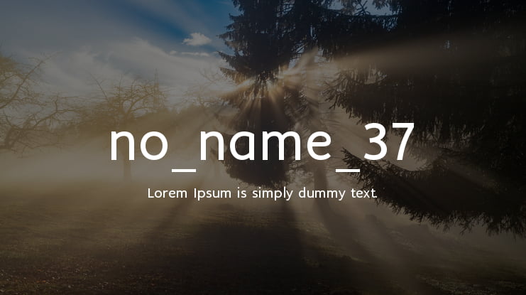no_name_37 Font Family : Download Free for Desktop & Webfont