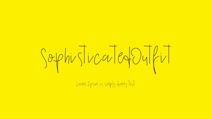 SophisticatedOutfit Font