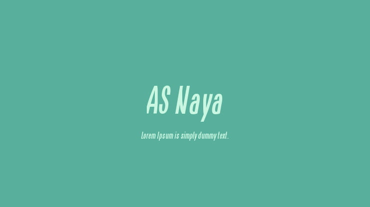 AS Naya Font Family : Download Free for Desktop & Webfont