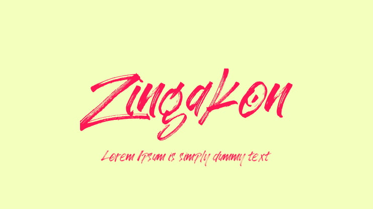 Zingakon Font