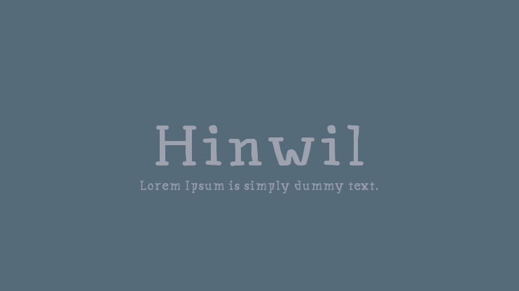 Hinwil Font