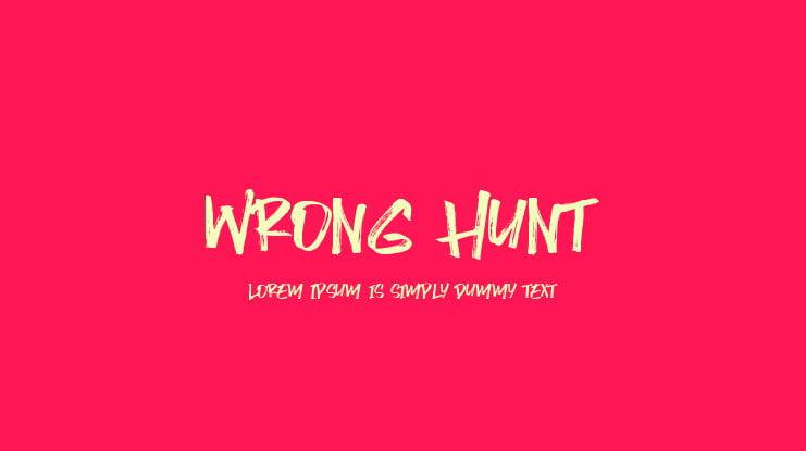 Wrong Hunt Font