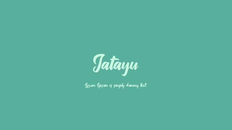 Jatayu Font : Download Free for Desktop & Webfont