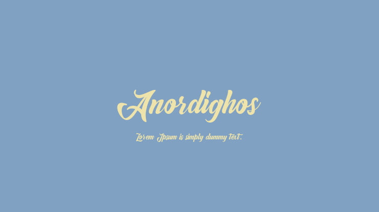 Anordighos Font