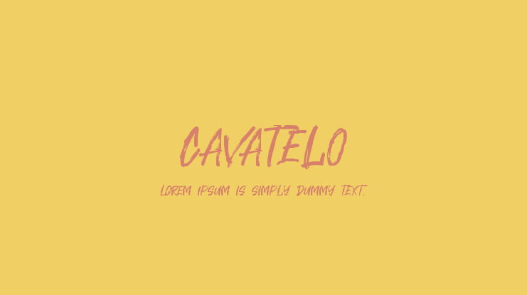 Cavatelo Font