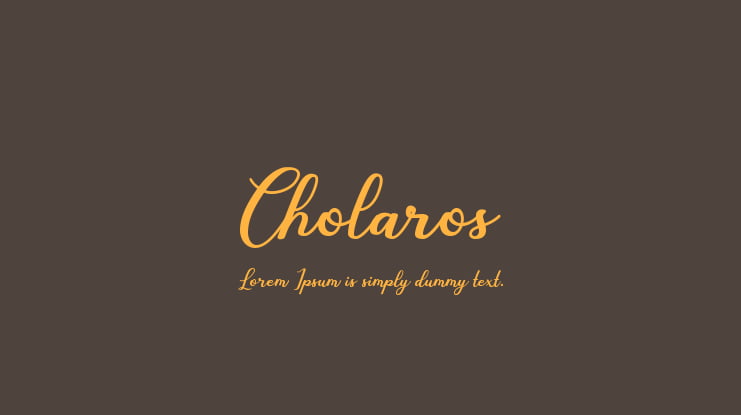 Cholaros Font