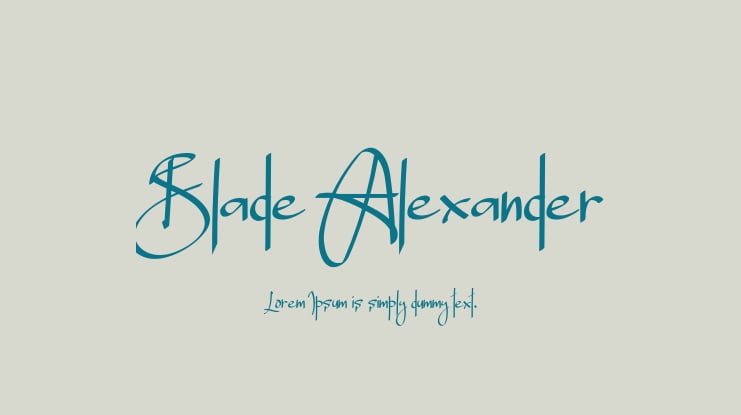 Blade Alexander Font : Download Free for Desktop & Webfont