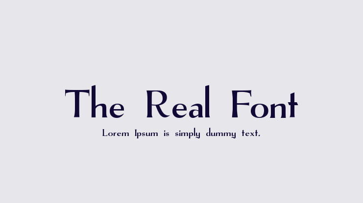 The Real Font