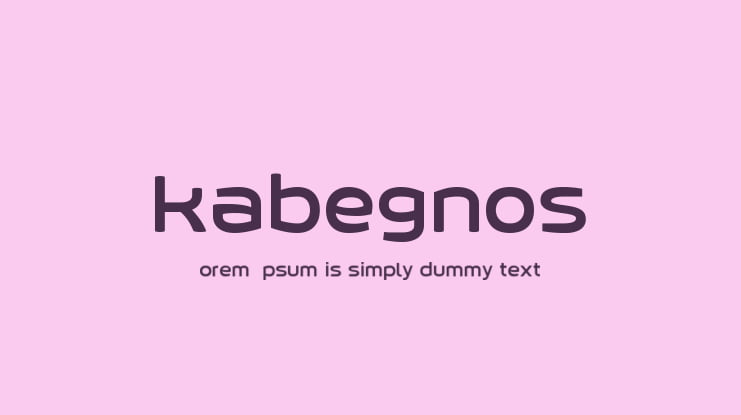 kabegnos Font