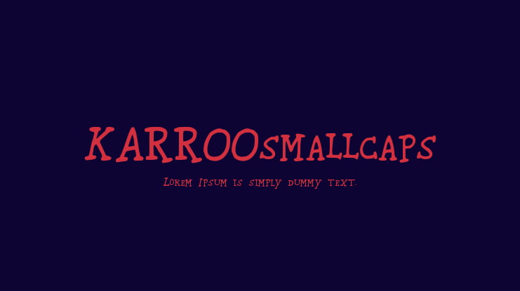 KARROOsmallcaps Font