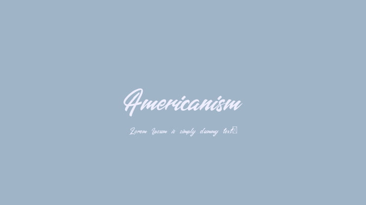 Americanism Font