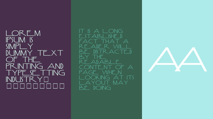 Anamorphosée sample Font