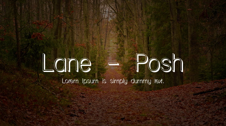 Lane - Posh Font : Download Free for Desktop & Webfont