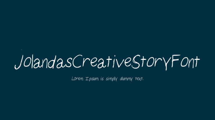 JolandasCreativeStoryFont Font