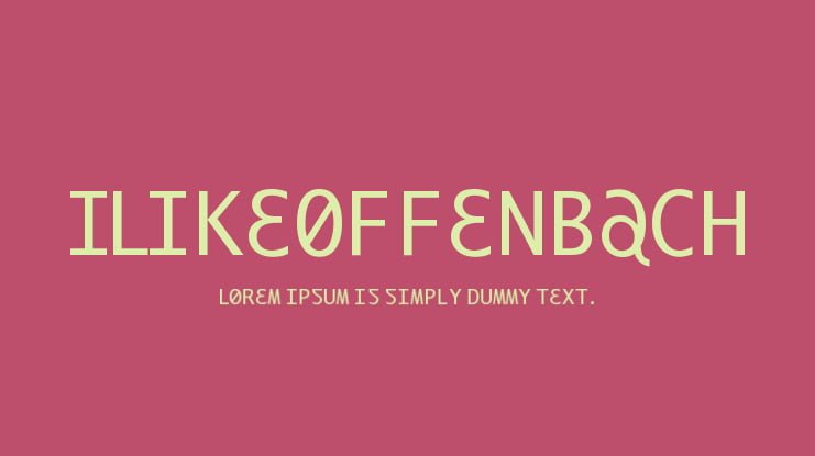 ILikeOffenbach Font Family