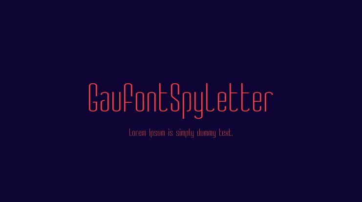 GauFontSpyLetter Font