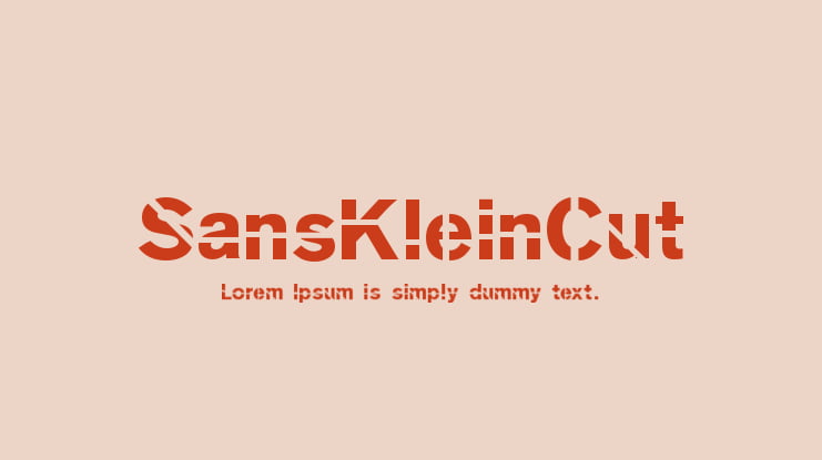 SansKleinCut Font