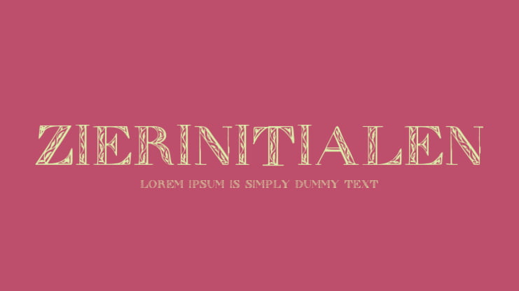 Zierinitialen 1 Font Family