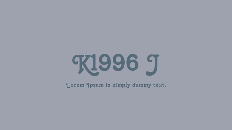 K1996 J Font