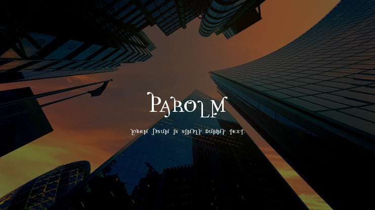 Parolm Font