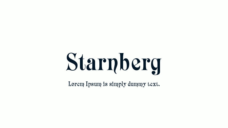 Starnberg Font