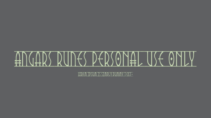 Angars Runes PERSONAL USE ONLY Font