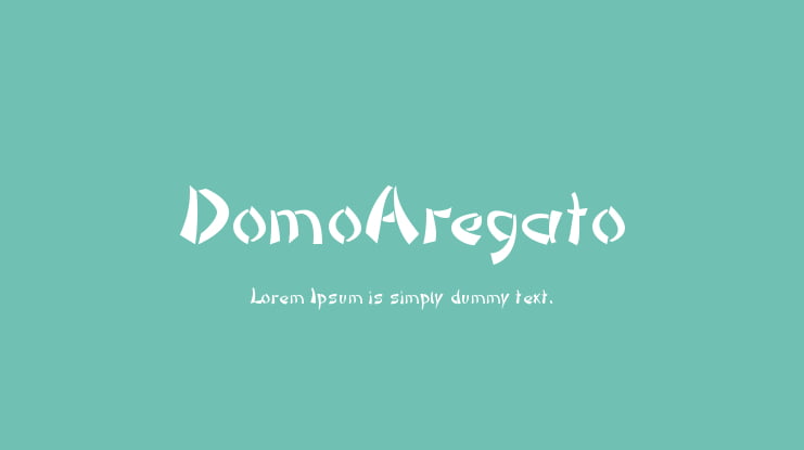 DomoAregato Font Family