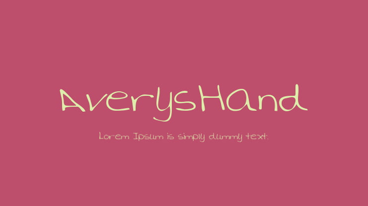 AverysHand Font