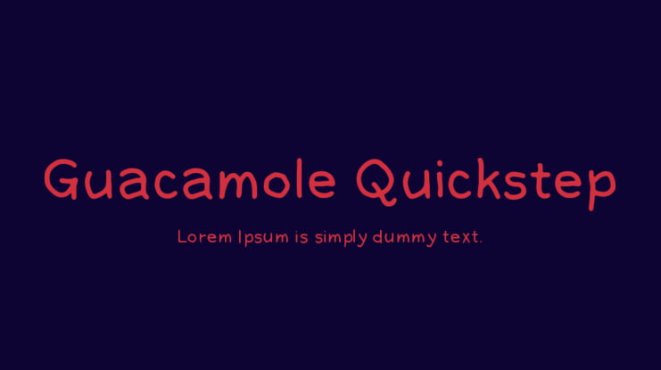 Guacamole Quickstep Font