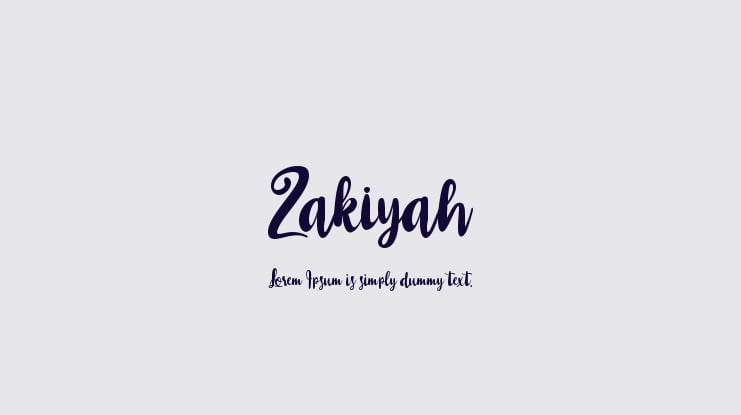 Zakiyah Font