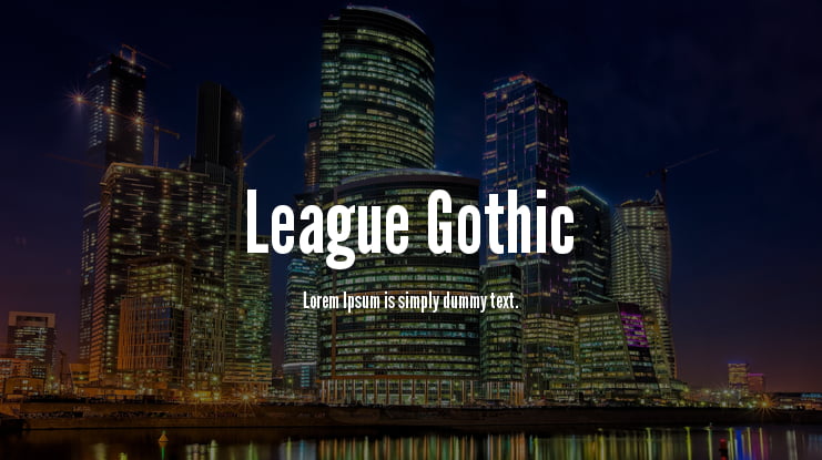 League Gothic Font Free Download