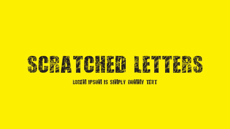 Scratched Letters Font : Download Free for Desktop & Webfont