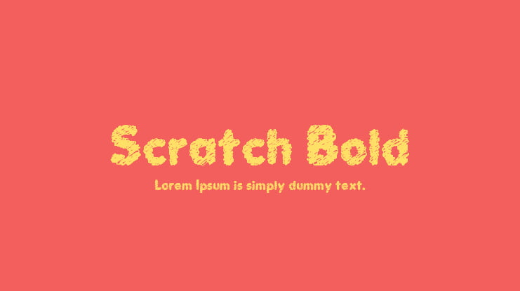 Scratch Bold Font : Download Free for Desktop & Webfont
