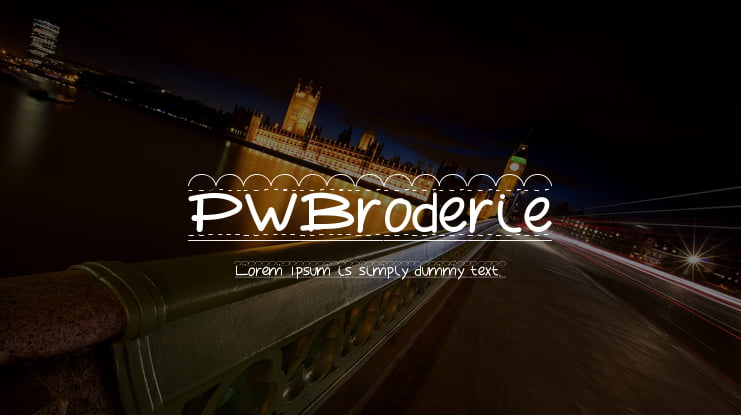 PWBroderie Font