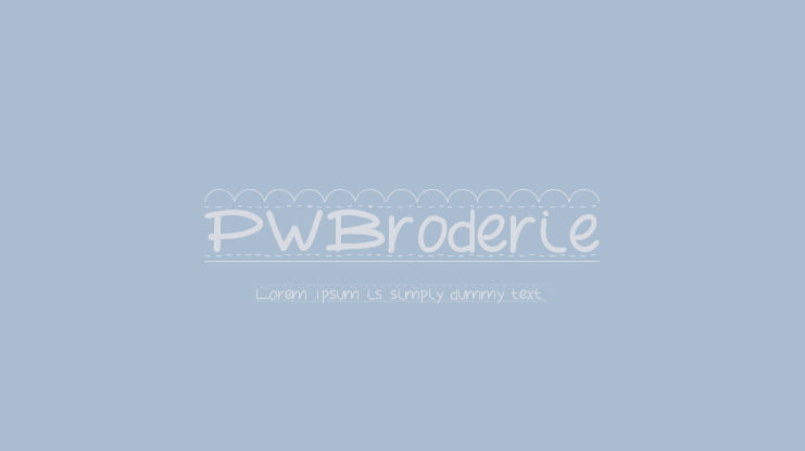 PWBroderie Font