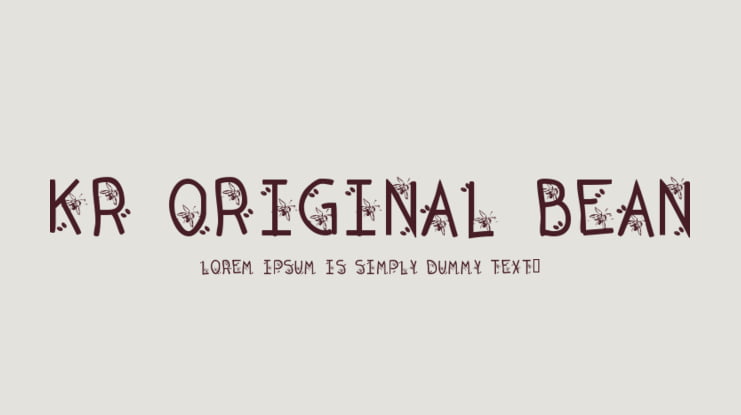 KR Original Bean Font