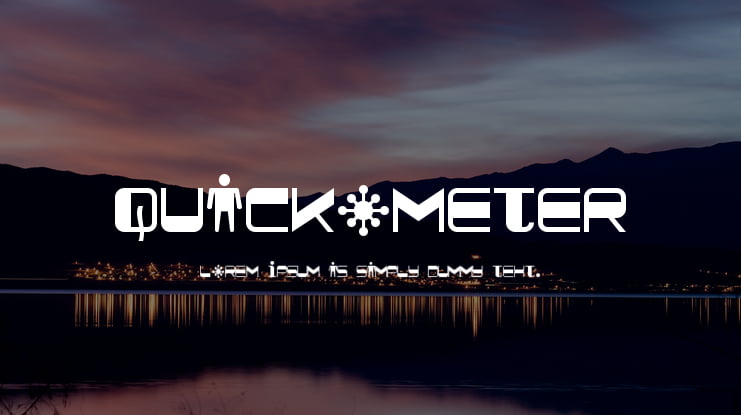 Quickometer Font