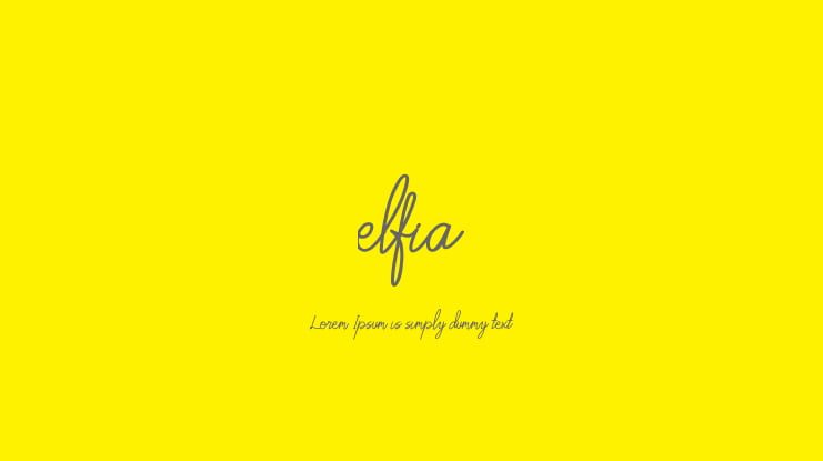 elfia Font Family