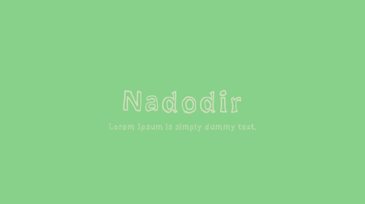 Nadodir Font