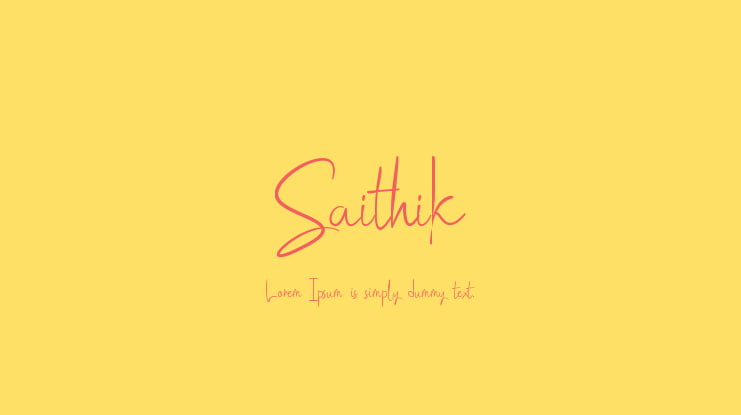 Saithik Font